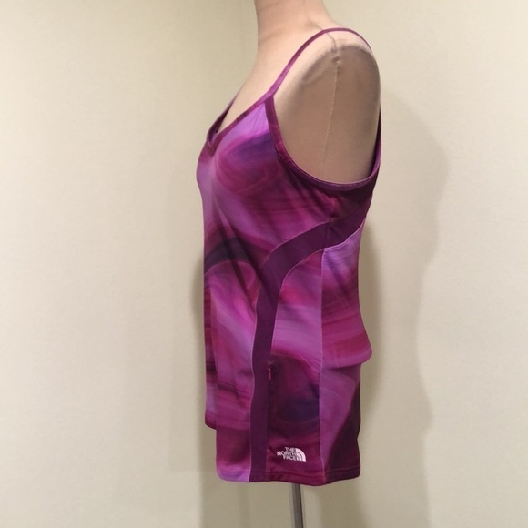 North Face Active Tank Top Size Large Purple Marble Tie Dye - Picture 3 of 12
